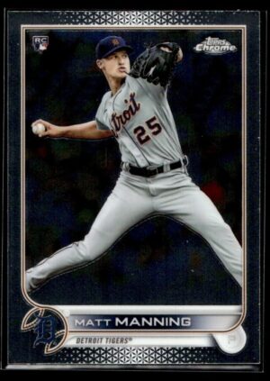 _10 2022 Topps Chrome Matt Manning Rookie Detroit Tigers #57