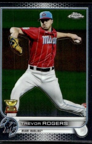 _10 2022 Topps Chrome Trevor Rogers Rookie Miami Marlins #15