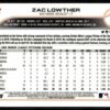 2022 Topps Chrome Zac Lowther Baltimore Orioles #159