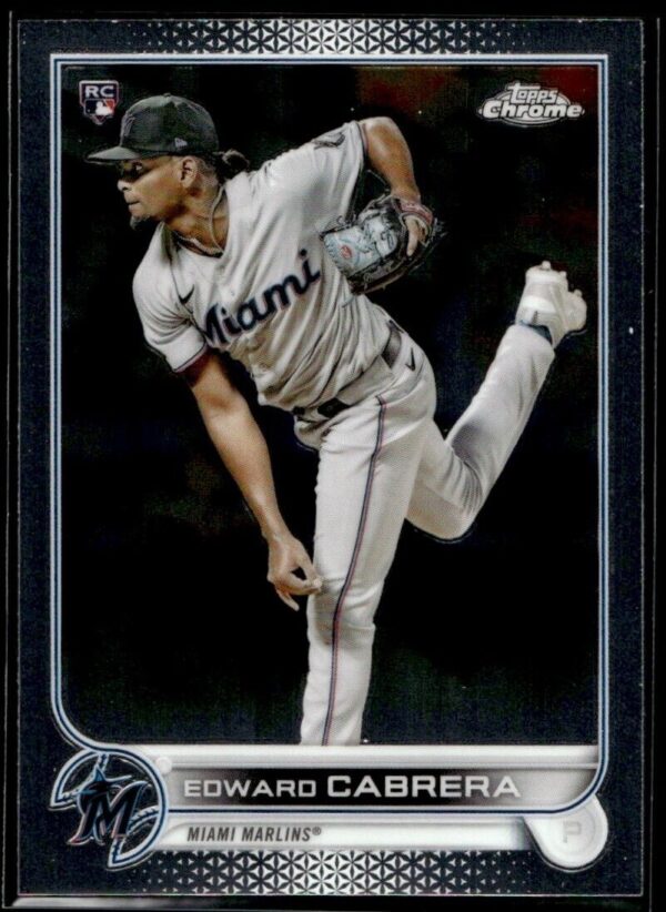 2022 Topps Chrome Edward Cabrera Rookie Miami Marlins #64
