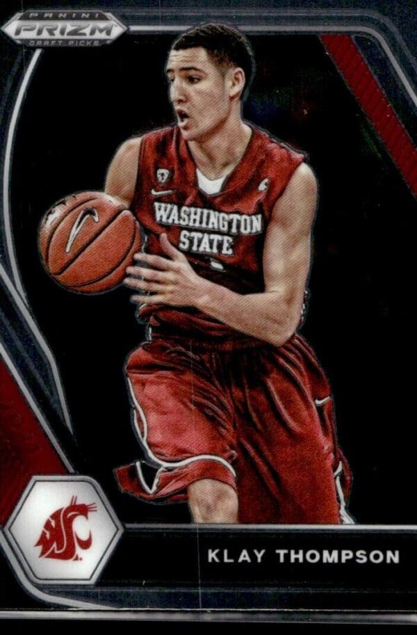 _10 2021 Panini Prizm Draft Picks Washington State Cougars #82 Klay Thompson