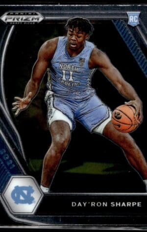 2021 Panini Prizm Draft Picks North Carolina Tar Heels #25 Day'Ron Sharpe RC Roo
