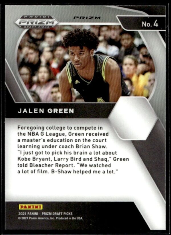 2021 Panini Chronicles Draft Picks NBA G League Ignite #4 Jalen Green Orange Cra
