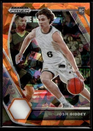 _10 2021 Panini Prizm Draft Picks Adelaide 36ers #17 Josh Giddey RC Rookie Orange Cr