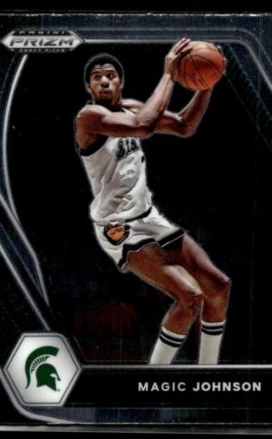 _10 2021 Panini Prizm Draft Picks Michigan State Spartans #86 Magic Johnson