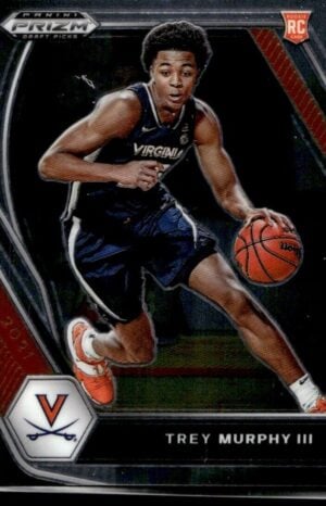 _10 2021 Panini Prizm Draft Picks Virginia Cavaliers #40 Trey Murphy III RC Rookie