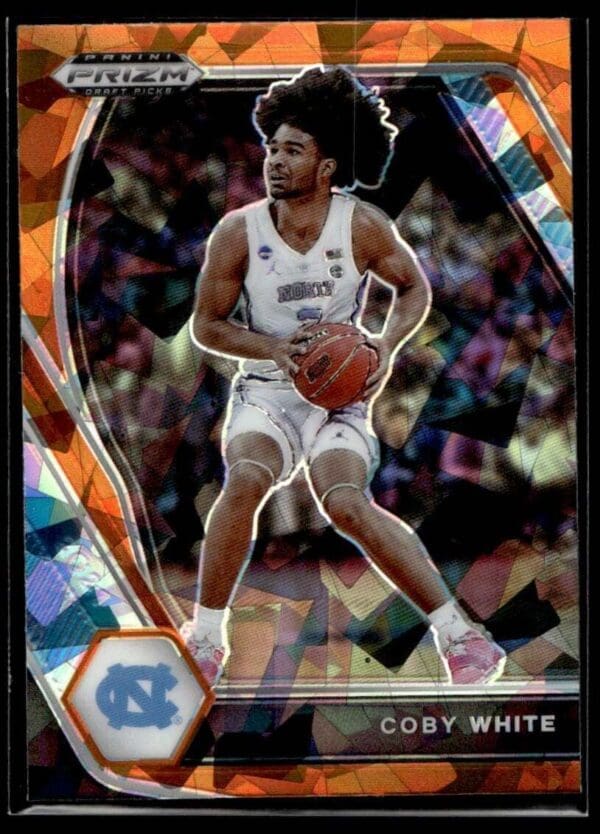 2021 Panini Prizm Draft Picks North Carolina Tar Heels #35 Coby White Orange Cra