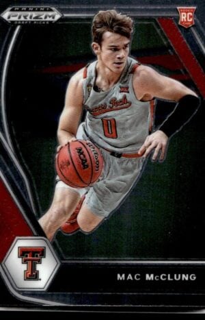 _10 2021 Panini Prizm Draft Picks Texas Tech Red Raiders #39 Mac McClung RC Rookie