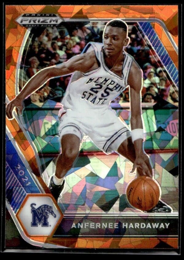 2021 Panini Prizm Draft Picks Memphis Tigers #88 Anfernee Hardaway Orange Cracke