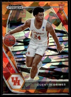 2021 Panini Prizm Draft Picks Houston Cougars #46 Quentin Grimes RC Rookie Orang