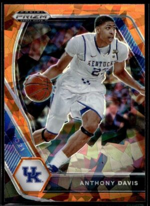 2021 Panini Prizm Draft Picks Kentucky Wildcats #58 Anthony Davis Orange Cracked