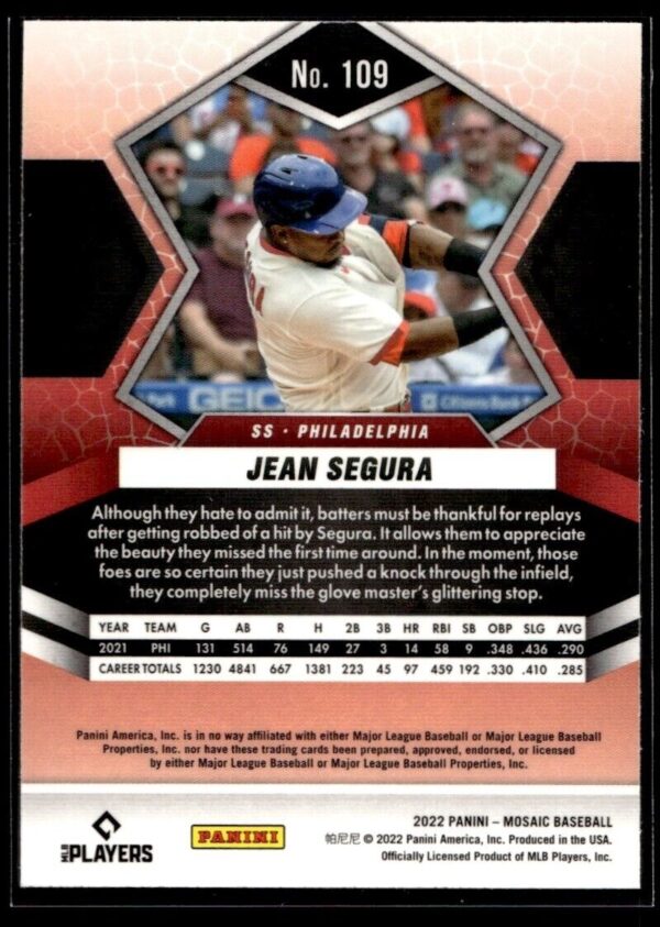 2022 Panini Mosaic Philadelphia Phillies #243 Jean Segura