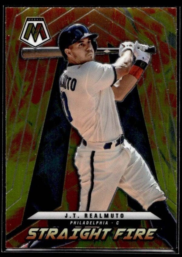 _10 2022 Panini Mosaic Philadelphia Phillies #59 J.T. Realmuto Straight Fire
