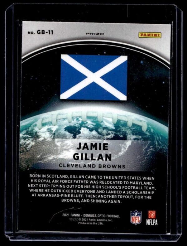 2021 Donruss Optic GloBall Cleveland Browns #GB-11 Jamie Gillan