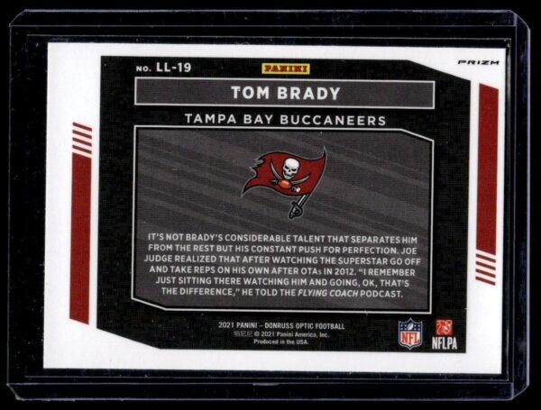 _10 2020 Donruss Tampa Bay Buccaneers #LL-19 Tom Brady