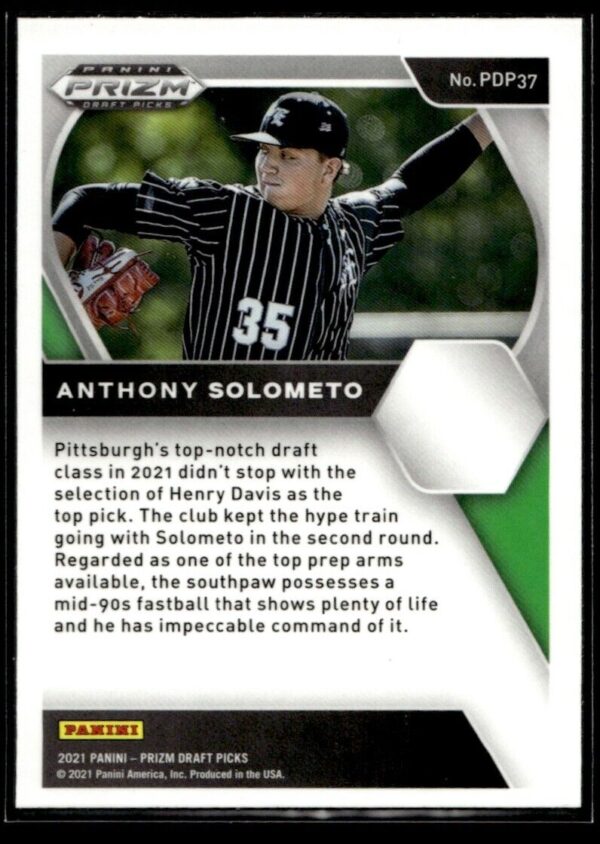 2021 Panini Prizm Draft Picks  #PDP37 Anthony Solometo