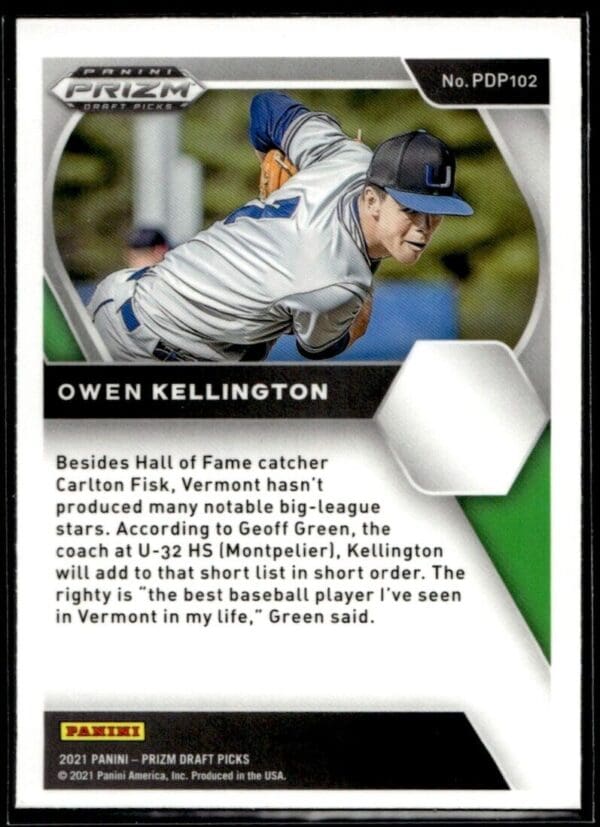2021 Panini Prizm Draft Picks  #PDP102 Owen Kellington