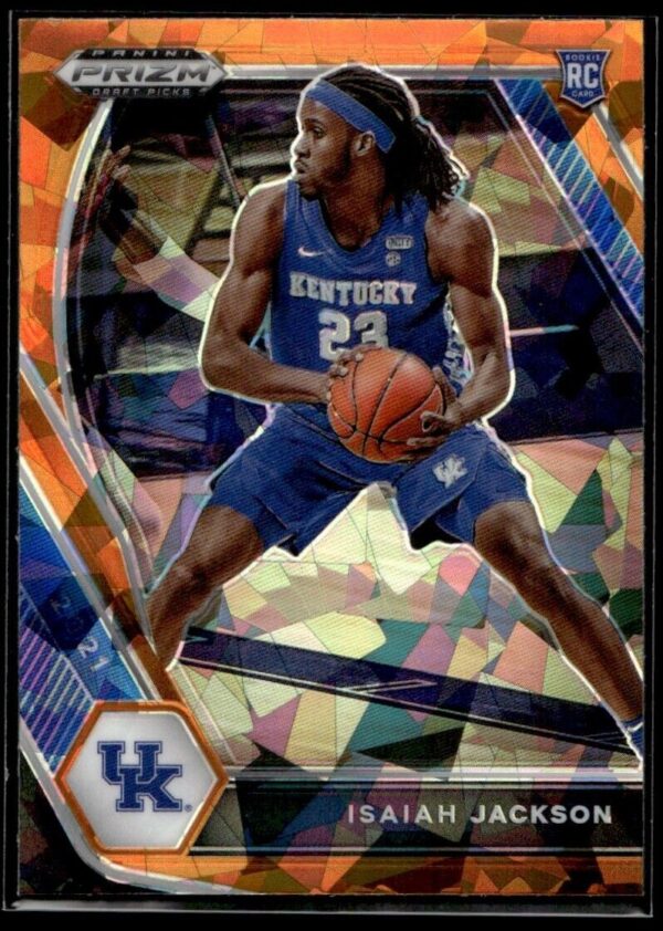 2021 Panini Prizm Draft Picks Kentucky Wildcats #16 Isaiah Jackson RC Rookie Ora