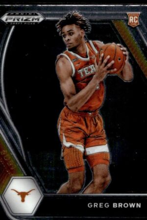 2021 Panini Prizm Draft Picks Texas Longhorns #27 Greg Brown III RC Rookie