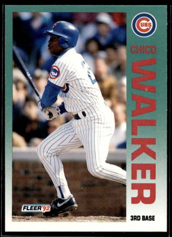 1992 Fleer Chicago Cubs #395 Chico Walker