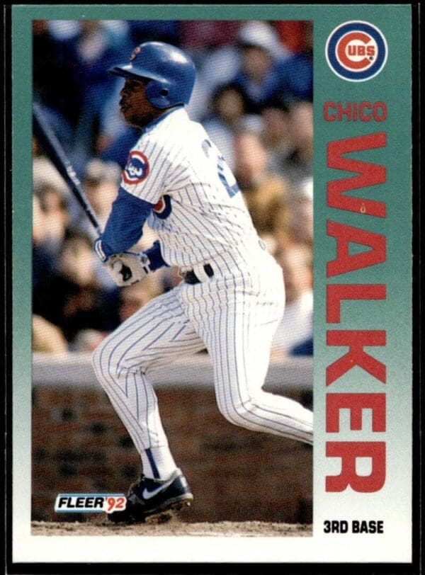 1992 Fleer Chicago Cubs #395 Chico Walker
