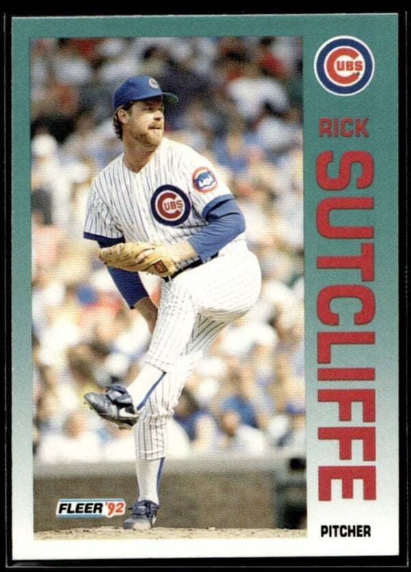 _10 1992 Fleer Chicago Cubs #393 Rick Sutcliffe
