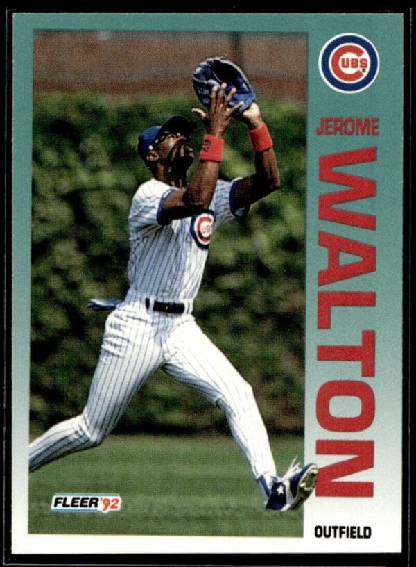_10 1992 Fleer Chicago Cubs #396 Jerome Walton