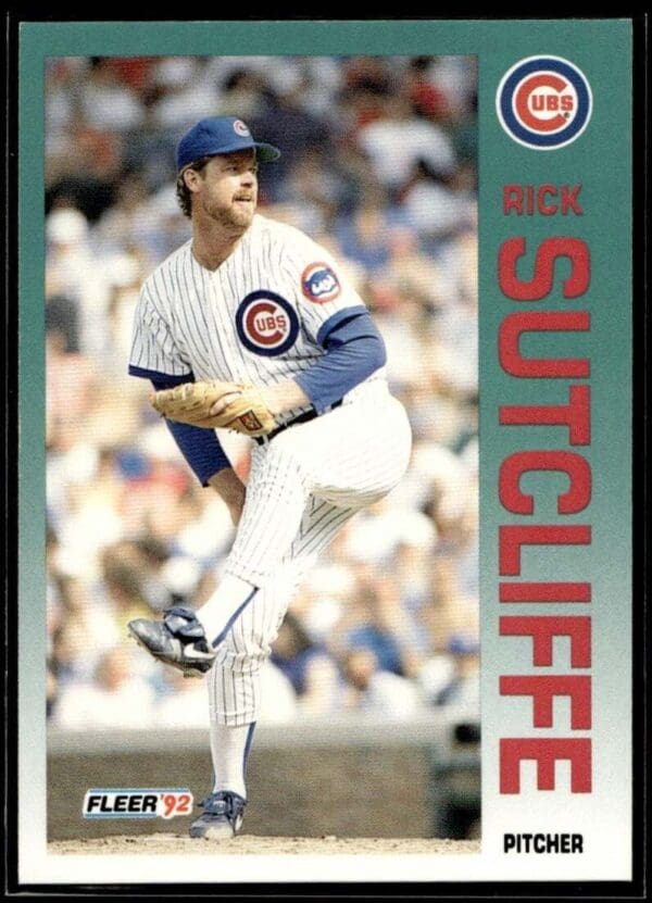_10 1992 Fleer Chicago Cubs #393 Rick Sutcliffe
