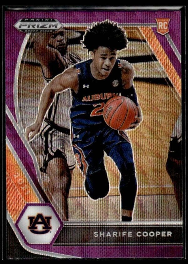 2021 Prizm Draft Picks Auburn Tigers #26 Sharife Cooper RC Rookie Purple Wave