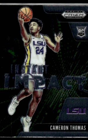 2021 Panini Prizm Draft Picks Instant Impact LSU Tigers #20 Cameron Thomas RC