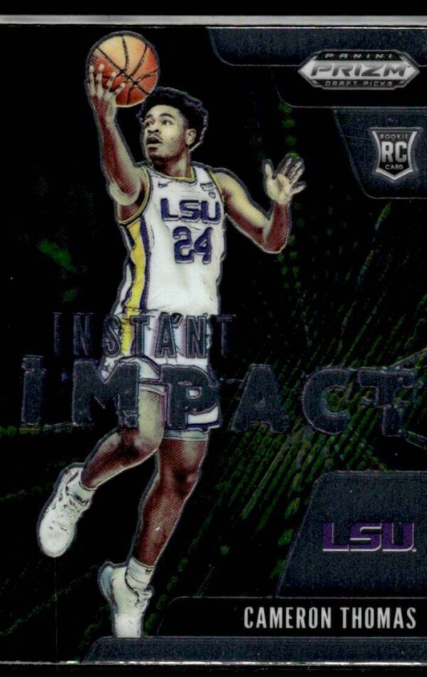 2021 Panini Prizm Draft Picks Instant Impact LSU Tigers #20 Cameron Thomas RC