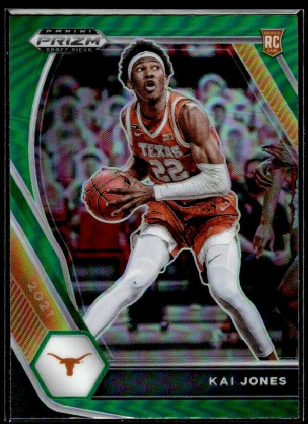 2021 Panini Prizm Draft Picks Texas Longhorns #14 Kai Jones RC Rookie
