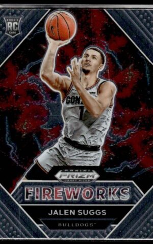 2021 Panini Prizm Draft Picks Fireworks Gonzaga Bulldogs #3 Jalen Suggs RC