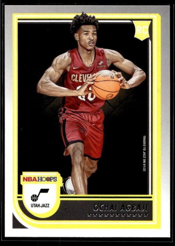 2022 NBA Hoops Utah Jazz #244 Ochai Agbaji RC Rookie