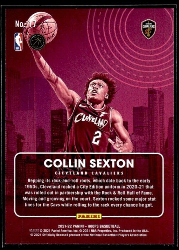 _10 2021 Hoops City Edition Cleveland Cavaliers #2 Collin Sexton