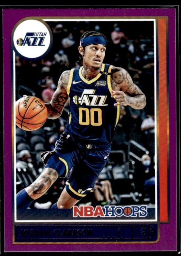 2021 Hoops Utah Jazz #199 Jordan Clarkson Purple