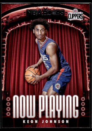 2021 Hoops Now Playing Los Angeles Clippers #21 Keon Johnson RC Rookie