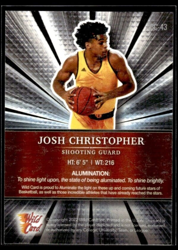 2021 Wild Card Alumination  #ABC-43 Josh Christopher