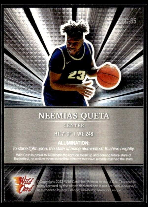 2021 Wild Card Alumination  #ABC-65 Neemias Queta