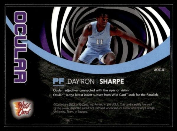 2021 Wild Card Alumination Ocular  #AOC-4 Day'Ron Sharpe