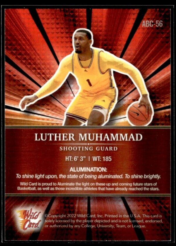 2021 Wild Card Alumination  #ABC-56 Luther Muhammad