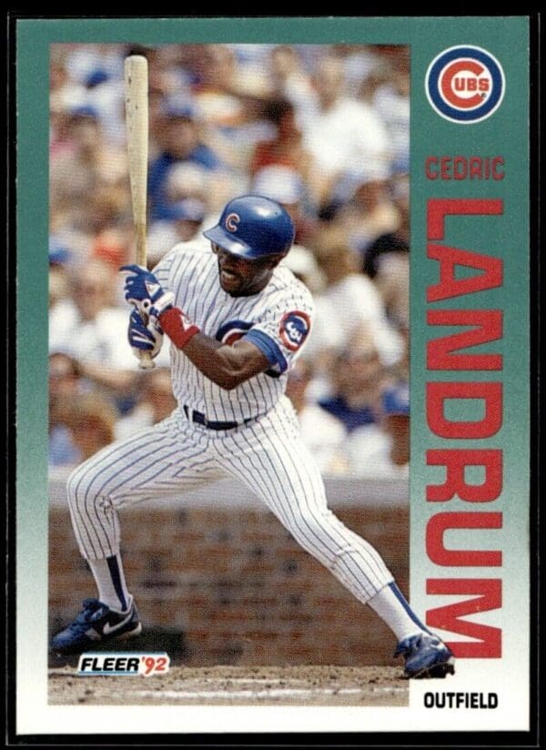 _10 1992 Fleer Chicago Cubs #385 Cedric Landrum