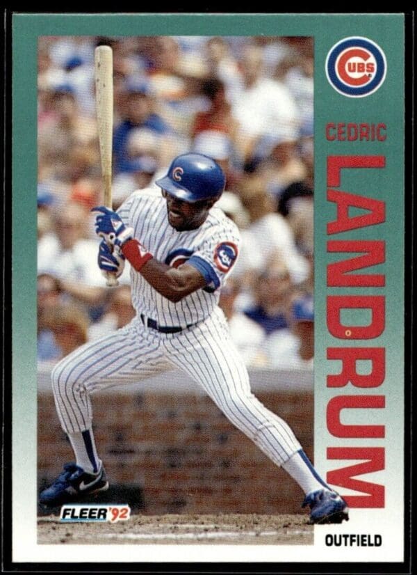_10 1992 Fleer Chicago Cubs #385 Cedric Landrum