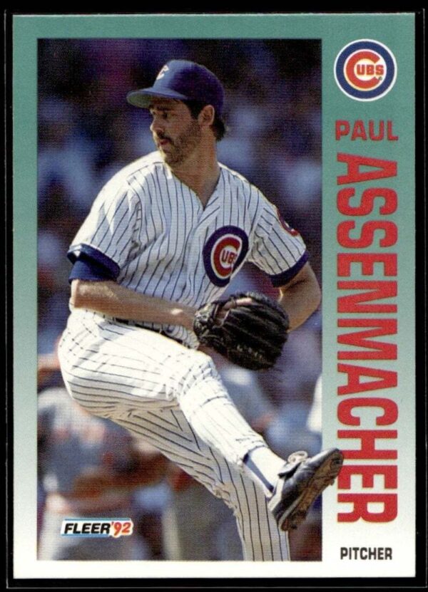 _10 1992 Fleer Chicago Cubs #375 Paul Assenmacher