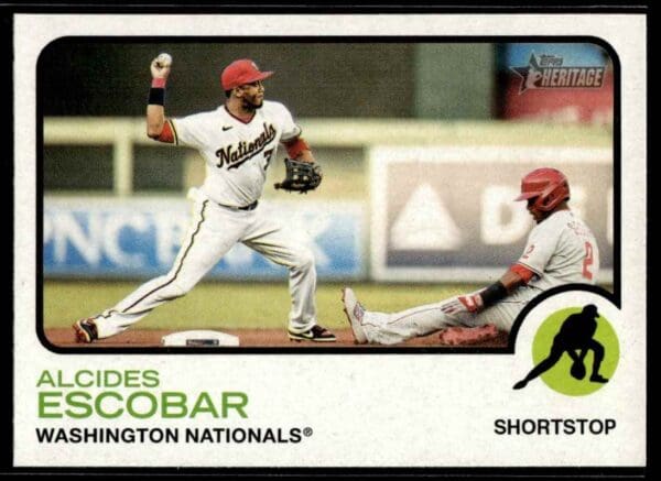 _10 2022 Topps Heritage Alcides Escobar Washington Nationals #308