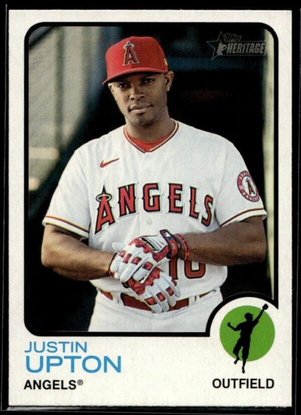 2022 Topps Heritage Justin Upton Los Angeles Angels #17