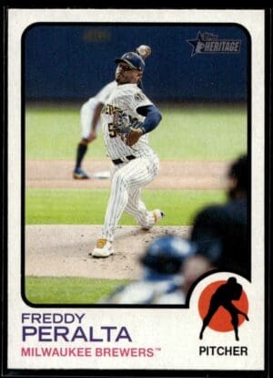 2022 Topps Heritage Freddy Peralta Milwaukee Brewers #3