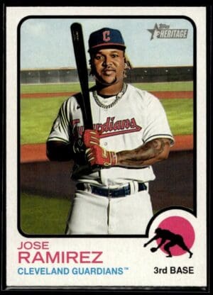 2022 Topps Heritage Jose Ramirez Cleveland Guardians #242