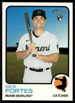 _10 2022 Topps Heritage Nick Fortes Rookie Miami Marlins #149