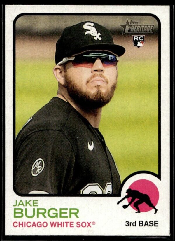 _10 2022 Topps Heritage Jake Burger Rookie Chicago White Sox #381